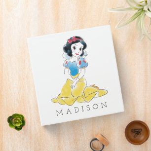 Princess Snow White Watercolor Add Your Name Binder