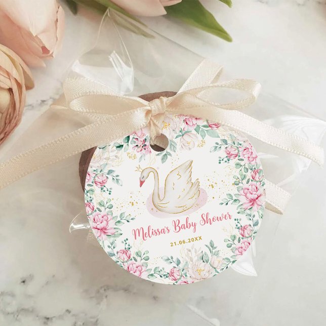 Princess Swan Baby Shower Favour Tags (Creator Uploaded)