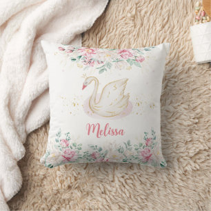 Princess Swan Throw Pillow