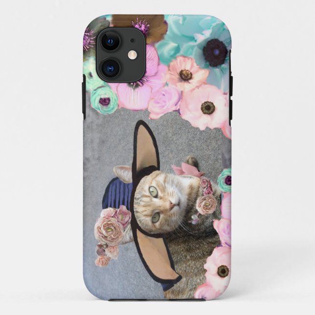 PRINCESS TATUS ELEGANT CAT,BIG DIVA HAT AND ROSES Case-Mate iPhone CASE (Back)