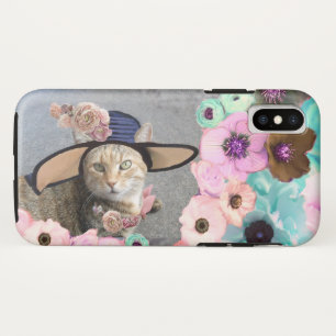 PRINCESS TATUS /ELEGANT CAT,BIG DIVA HAT AND ROSES iPhone XS CASE