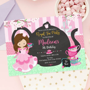 Princess Tea Party Garden Birthday Invitation