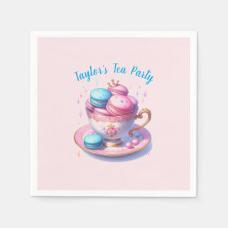 Princess Tea Party With Macaroons Napkin