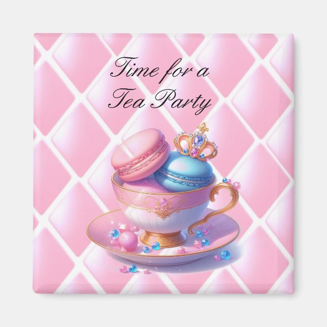 Princess Tea Time Macaroons Magnet (Front)