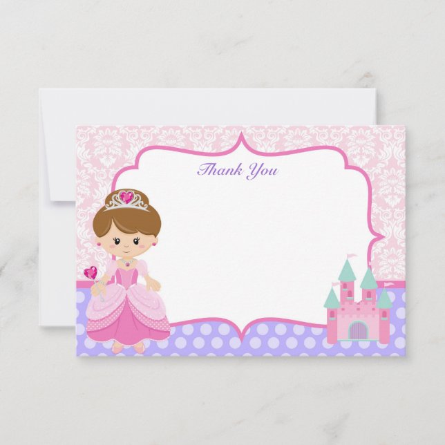 Princess Thank You Cards (Front)