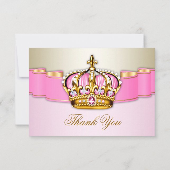 Princess Thank You Cards (Front)
