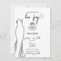 Princess & The Frog - B&W - Bridal Shower Invite