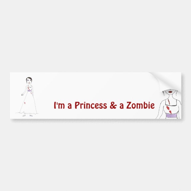 Princess the Zombie the second Bumper Sticker (Front)