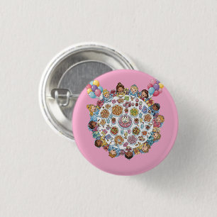Princess Themed Costume Party 1 Inch Round Button
