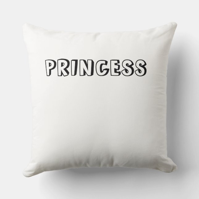 Princess Throw Pillow (Back)