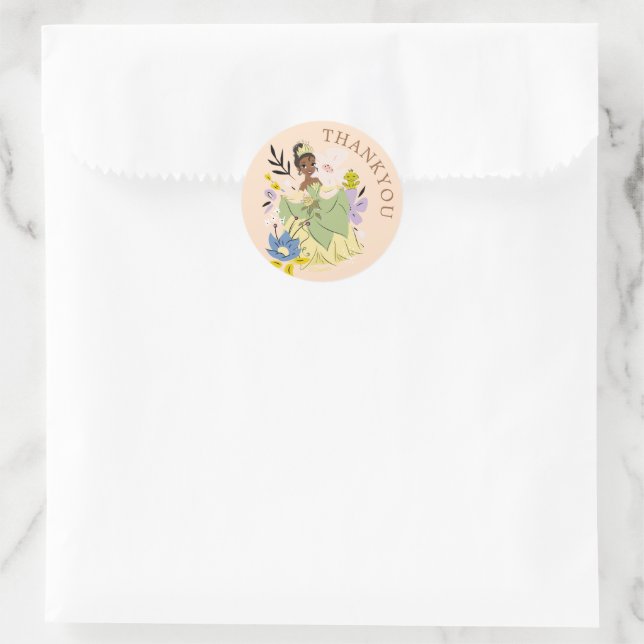 Princess Tiana l Girls Birthday Sleepover Classic Round Sticker (Bag)