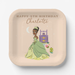 Princess Tiana l Girls Birthday Sleepover Paper Plate