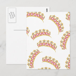 Princess Tiara cartoon pattern Postcard