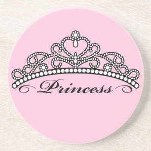 Princess Tiara Coaster (pink background)