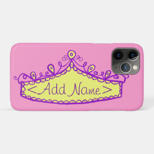 Princess Tiara Crown Custom Name iPhone Case