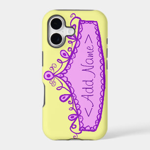 Princess Tiara Crown Custom Name iPhone Case