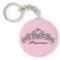 Princess Tiara Keychain (pink background)