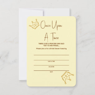 Princess To Queen Bridal Shower RSVP Card