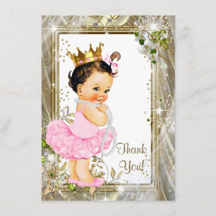Princess Tutu Baby Shower Thank You Card