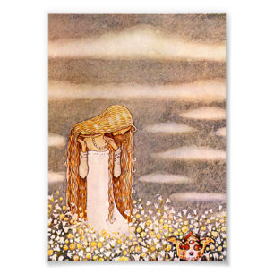 “Princess Tuvstarr” John Bauer Watercolor Photo Print