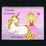 Princess & Unicorn 2024 Calendar<br><div class="desc">Celebrate the year with your princess and unicorn friends with this colourful,  joyful,  and whimsical calendar. Give this as gift for the sweet princesses in your life.</div>