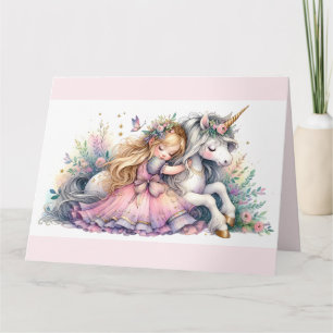 Princess Unicorn Pastel Fairytale Fantasy Card