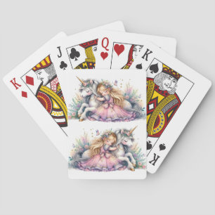 Princess Unicorn Pastel Fairytale Fantasy Playing Cards