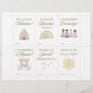 Princess Valentine Cards for Kids