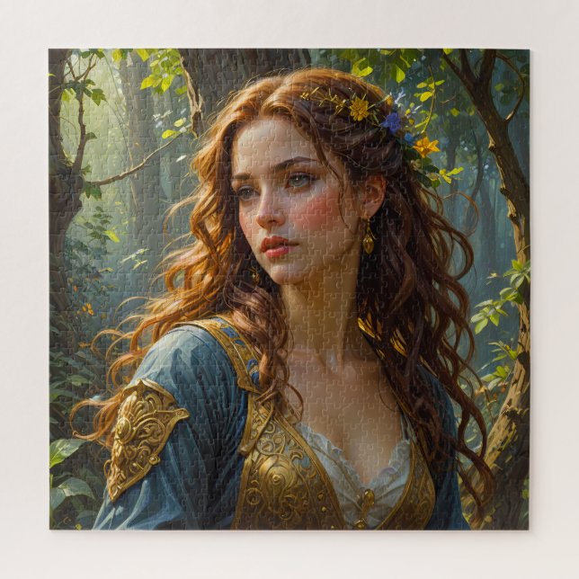Princess walking in gardens Jigsaw Puzzle (Vertical)