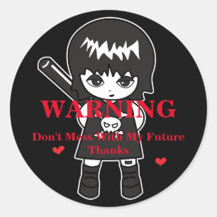 Princess Warning Classic Round Sticker