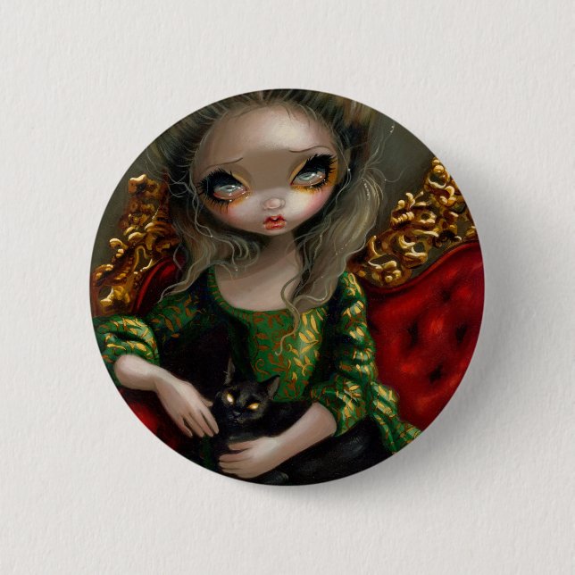 "Princess with a Black Cat" Button (Front)
