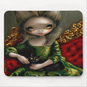 "Princess with a Black Cat" Mousepad