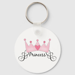 Princess With Crown - Customizable Keychain