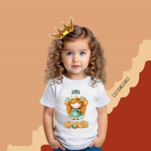 Princess with oranges and flowers baby T-Shirt