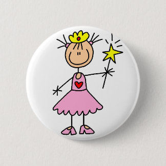 Princess With Wand Button