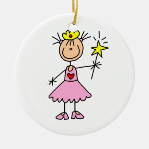 Princess With Wand Ceramic Ornament
