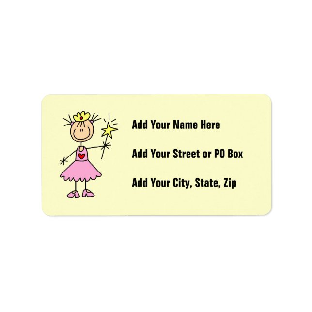Princess With Wand Label (Front)