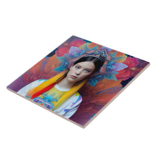 Princess with white sweater tile