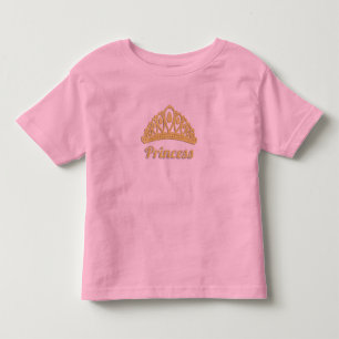 Princess Word Art Golden Crown Gorgeous T-Shirt