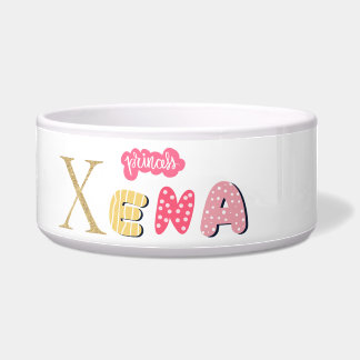 princess Xena - dogs and cats personalised bowl