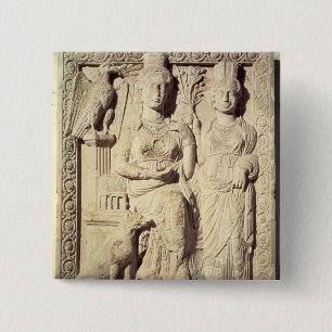 Princess Zenobia and a female companion 2 Inch Square Button