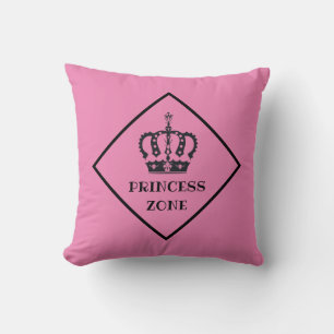 Princess Zone Girly Pink Throw Pillow