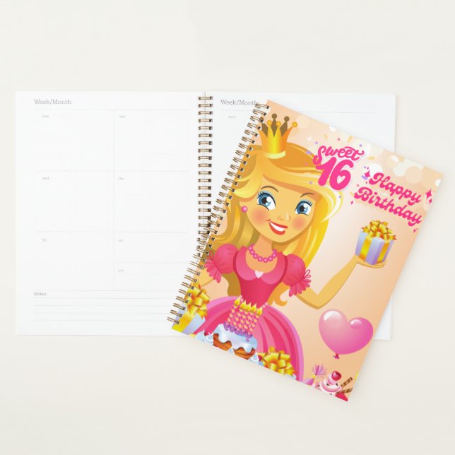Princesse 16e anniversaire (Devant avec enveloppe)