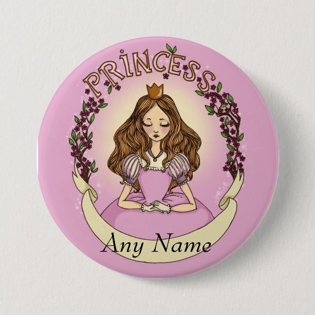 Princesse 3 Inch Round Button (Front)