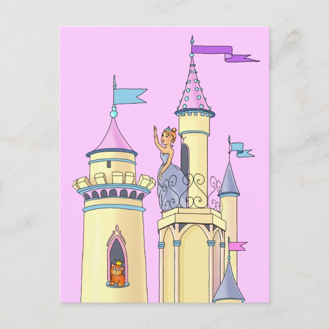 Princesse à Fairy Tale Castle - Carte postale (Devant)