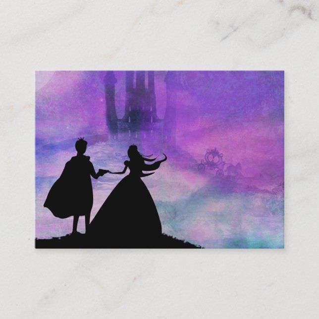 princesse avec le prince carte de visite (Devant)