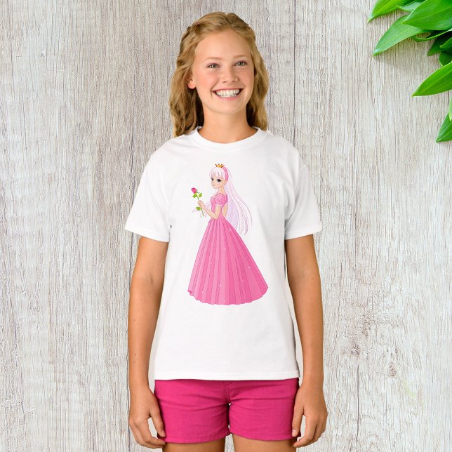Princesse Avec T-shirt Filles Roses (Créateur téléchargé)