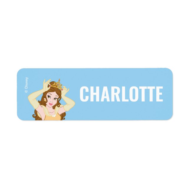 Princesse Belle personnalisée | Retour aux Étiquet (Devant)