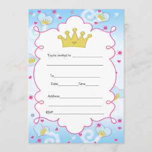 Princesse Butterfly Invitation Fill In
