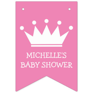 Princesse couronne baby shower de la fête bannière